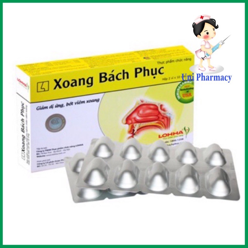 (HÀNG CHÍNH HÃNG) ✅[CHÍNH HÃNG] Xoang Bách Phục 20 viên - Giảm Dị Ứng Bớt Viêm Xoang _