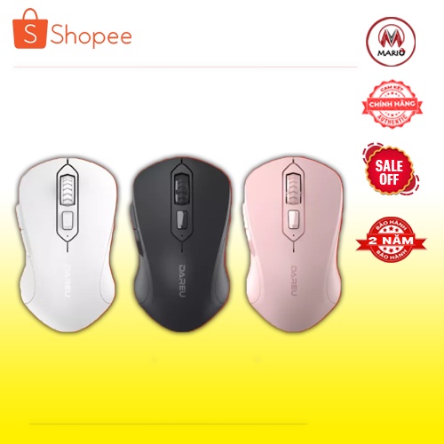 Chuột DareU LM115G Black/White/Pink