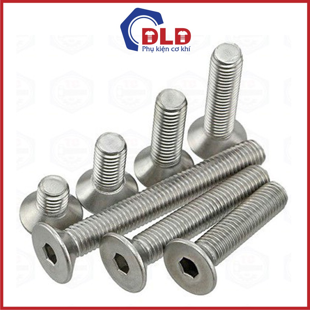 Set 50 bu lông lục giác chìm đầu trụ, bulong đầu bằng, bulong đầu chỏm cầu M4-5-6 các loại