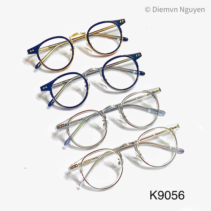 Gọng kính cận thời trang nam nữ, dáng tròn nhỏ , Form kính cứng cáp cực bền