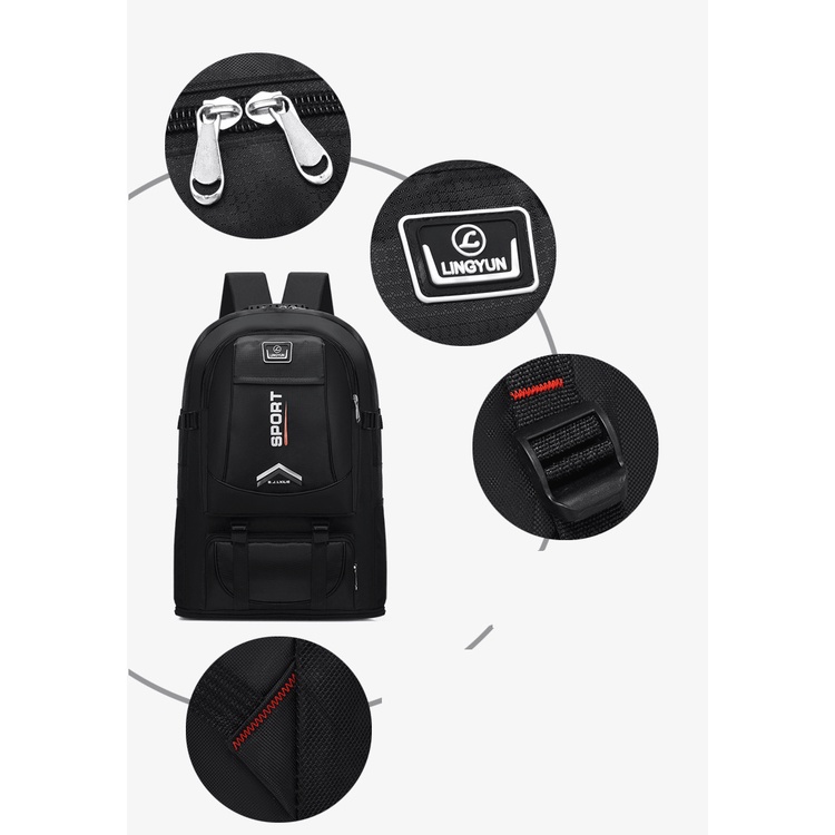 Ba Lô nam nữ Leo Núi dung tích lớn,Balo Cắm Trại Lớn Đi Bộ Đường Dài Thể Thao Du Lịch, Túi hành lý dã ngoại cắm trại