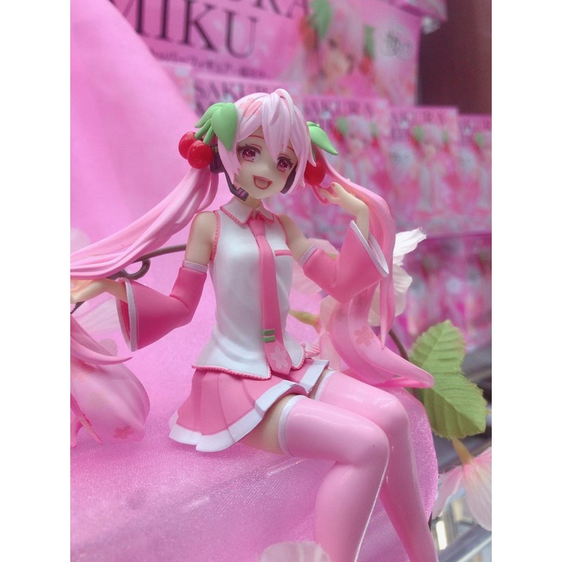 [Furyu] Sakura Miku Noodle stopper 2021 / Sakura Hatsune Miku - mô hình Miku kiêm chặn tô/ly mì tiện lợi