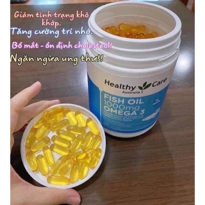 ( Chính Hãng Hoả Tốc SG ) Viên uống dầu cá Omega 3 Healthy Care Fish Oil hộp 400 viên - CO062