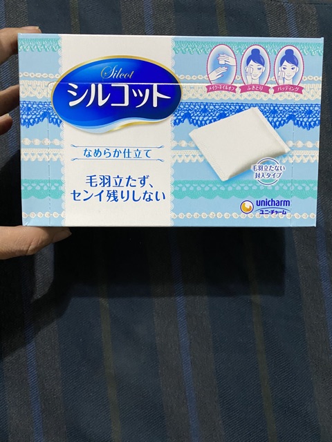 (tặng quà) Bông tẩy trang Silcot 82m và 66m hàng cao cấp-Nhật bản