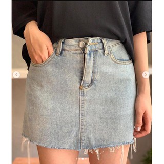 Chân váy jean ngắn basic