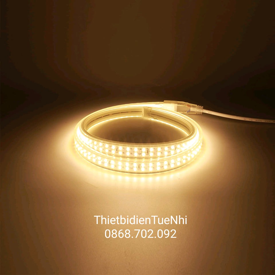 [Mã 11LSSALE giảm 100% đơn 50k] Đèn Led dây đôi 2835 ánh sáng vàng, ống nhựa 220V(bán theo m)