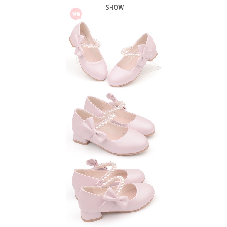 Giày Búp Bê Da Đính Nơ Phong Cách Hàn Quốc Cho Bé Gái