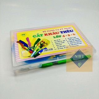 Bộ kĩ thuật cắt khâu thêu lớp 4 lớp 5 lớp 6
