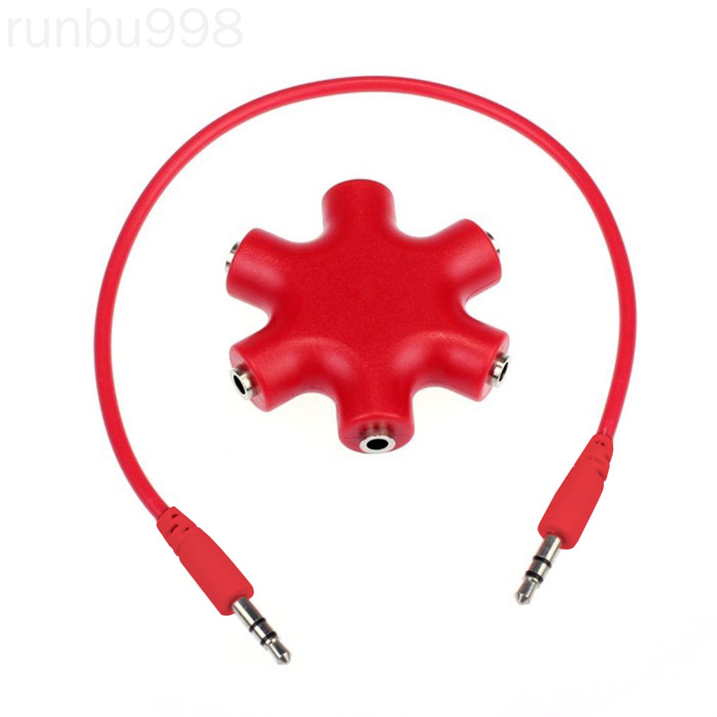 Bộ chia 1 ra 5 cổng âm thanh 3.5mm kèm dây cáp