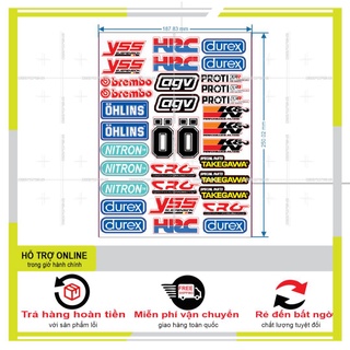SHINDECAL- LOGO STICKER DÁN XE MÁY M40