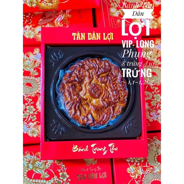Bánh trung thu gà quay Tân Dân Lợi loại lớn(3 trứng - 15 trứng) có sẵn hộp và túi đựng