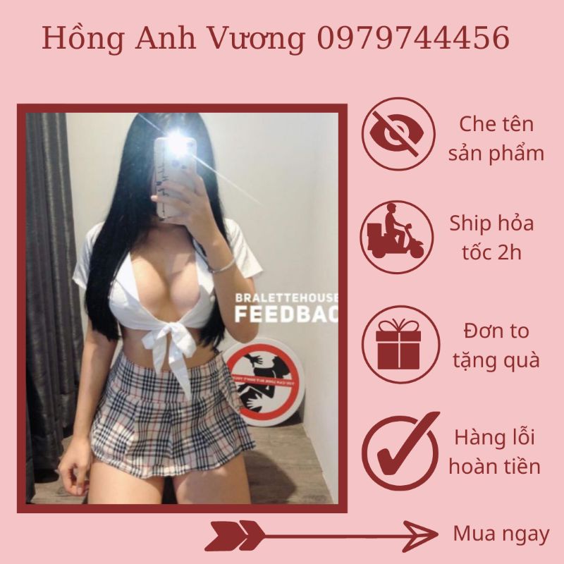 đồ hóa trang học sinh nữ sinh thư ký buộc dây gợi cảm