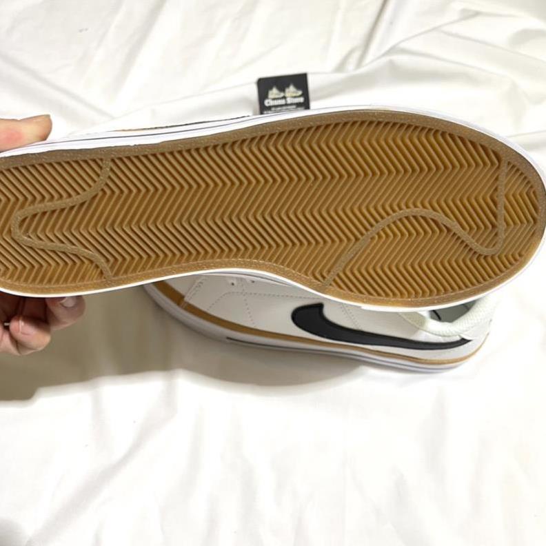 Giày nk LEGACY trắng móc đen kẻ nâu mới blazer low trắng đen cao cấp , giày sneaker nam nữ hot
