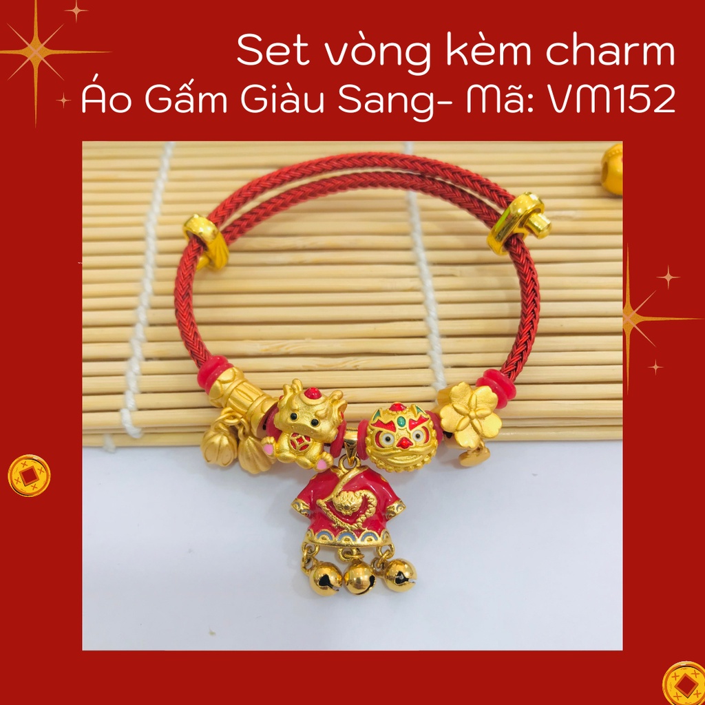 SET vòng kèm charm Áo Gấm giàu sang VM152