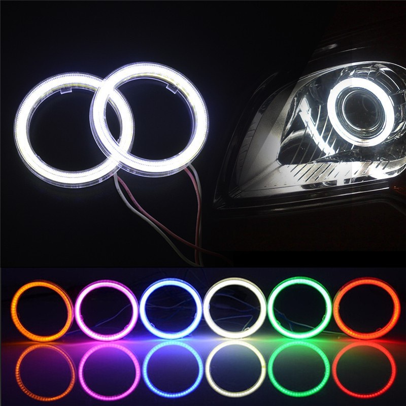 1 Đèn Pha LED Dạng Vòng Halo 9-30V 60MM 70MM 80MM 90MM 100MM 110MM 120MM Cho Xe Hơi / Xe Máy