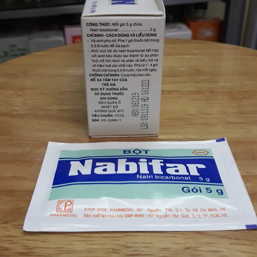 Gói muối vệ sinh Nabifar hộp 10 gói x 5g