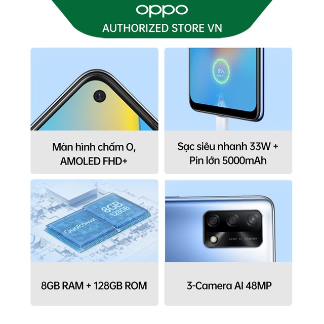 Điện thoại OPPO A74 (8GB/128GB) - Hàng Chính Hãng