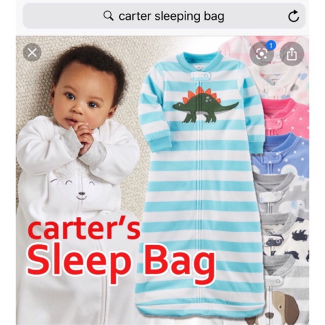 (Saleshock) Túi ngủ carter dư xịn cho bé trai/bé gái sz 0-9m