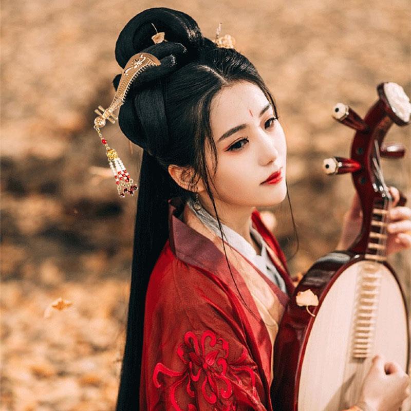 Lược Cài Tóc Pipa Phối Tua Rua Màu Sắc Đẹp Mắt Thời Trang