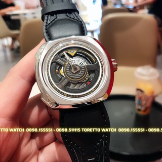 Đồng Hồ Nam [Sevenfriday - W1/01] - Automatic - Hộp Gỗ, Sách, Thẻ Bảo Hành 2 năm , Khăn, Dây Cao Su Cao Cấp Tặng Kèm