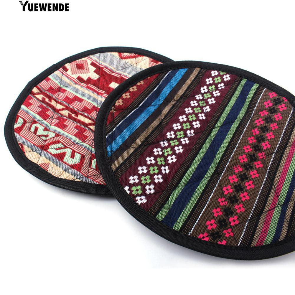 Miếng lót nồi hình tròn hoạ tiết thổ cẩm