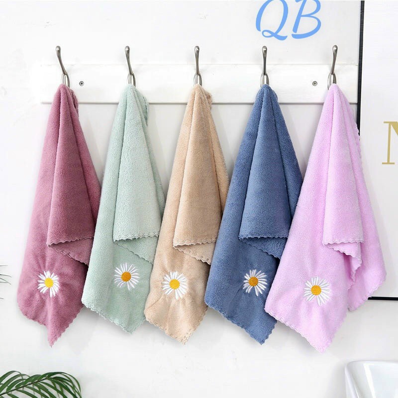 Khăn mặt hoa cúc XUẤT HÀN siêu mềm 100% cotton 35x75 cm