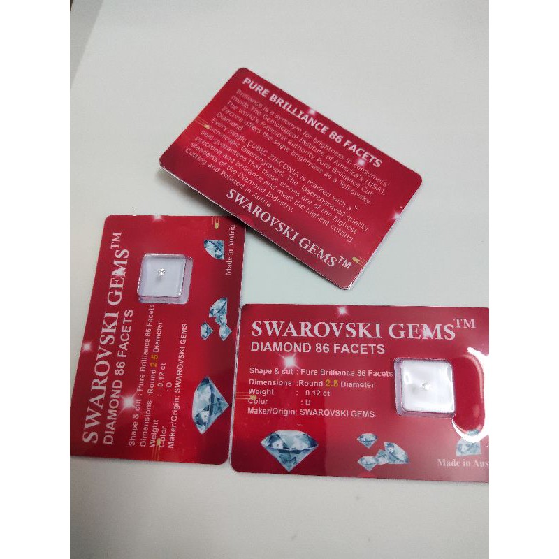 Đá đính răng vỉ đỏ - kim cương nhân tạo - Loại cao cấp siêu sáng