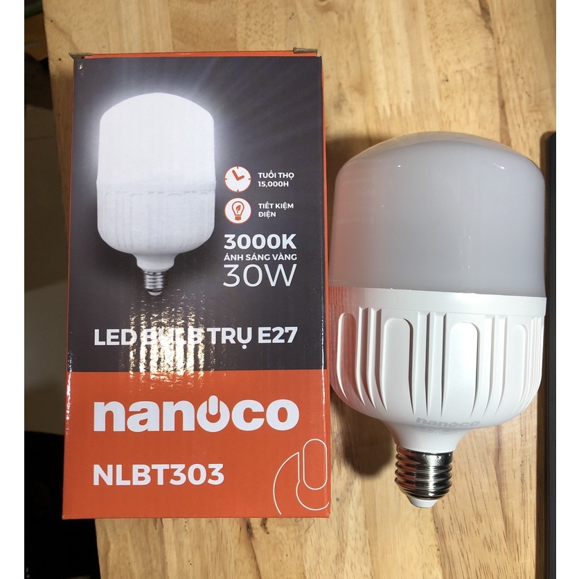 Đèn LED Bulb Trụ NLBT303 NANOCO Ánh Sáng Vàng