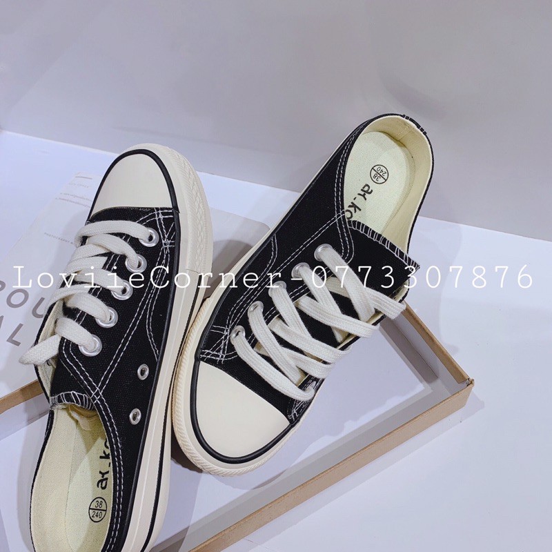 SỤC BATA NỮ LOVIIECORNER - GIÀY THỂ THAO ĐẠP GÓT TRƠN D210145 | BigBuy360 - bigbuy360.vn