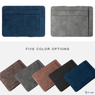 Ví tiền có ngăn để thẻ màu trơn nhỏ gọn lịch lãm dành cho nam