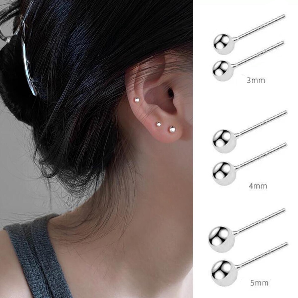 Khuyên Tai Bạc S925 Đính Đá Zircon S925 Thời Trang Cho Nữ Fantastic789