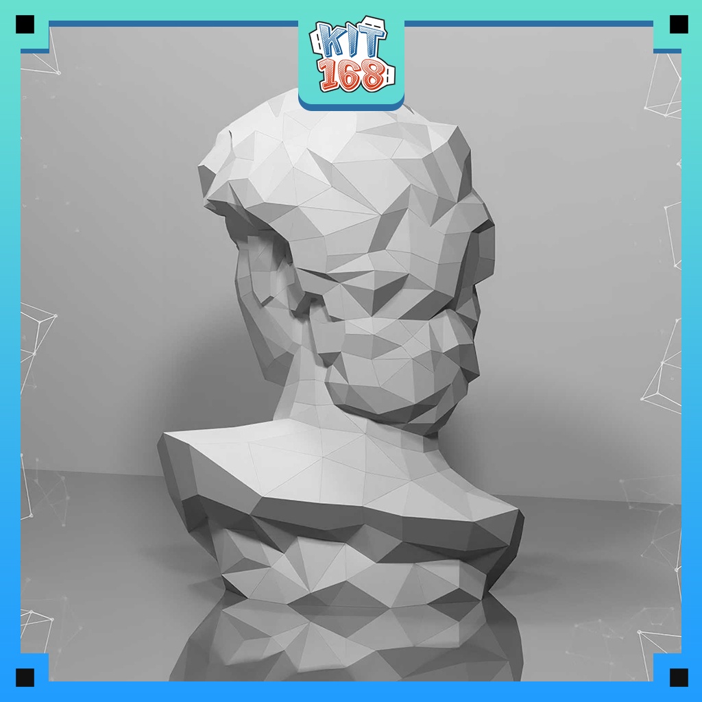 Mô hình giấy đồ vật đồ chơi Tượng Người David Bust