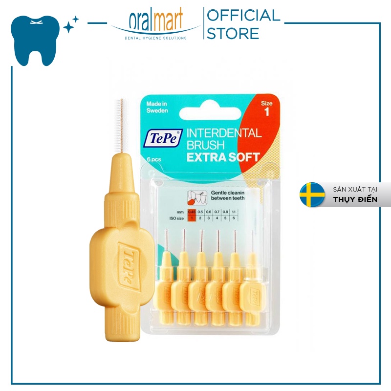 Bàn chải kẽ răng siêu mềm Tepe IDB X-Soft