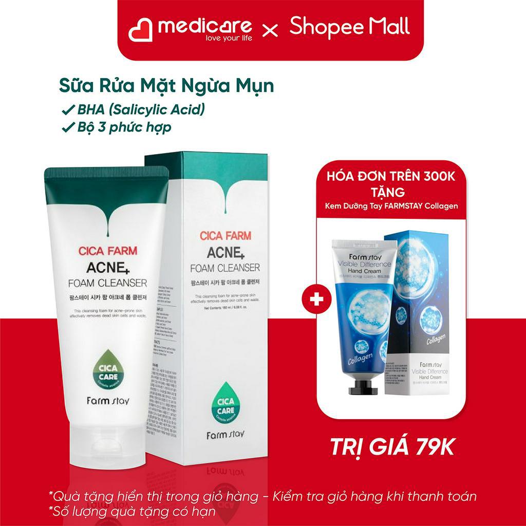0133433 Sữa Rửa Mặt FARMSTAY Cica Farm Ngừa Mụn 180ml