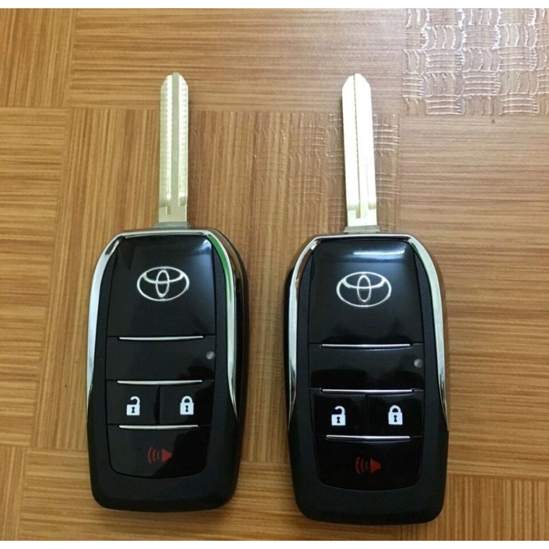 Vỏ chìa khoá độ gập xe Toyota 3 NÚT Innova, Fortuner, Vios, Yaris, Corolla, Altis, Camry...