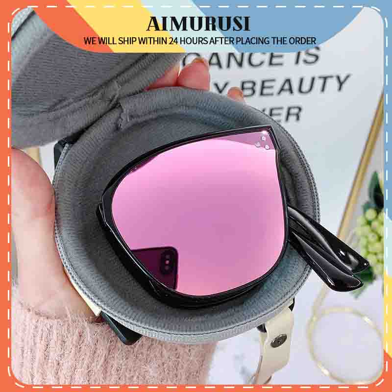 Kính Mát Chống Tia Uv Gấp Lại Được Phong Cách Retro Mới