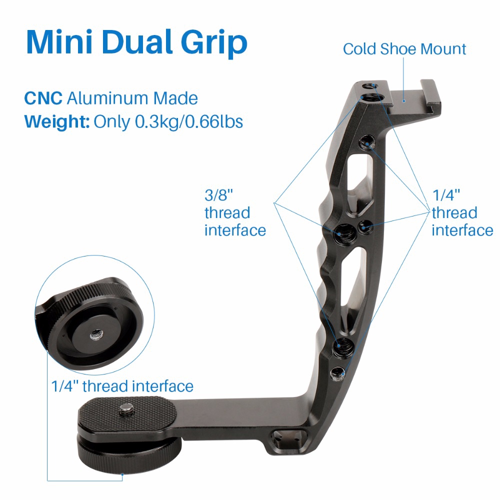 DH-03 L Loại Bracket micro đứng Xử lý Grip video Monitor Núi cho DJI Ronin s Zhiyun Crane 2 Moza không khí 2 Gimbal Phụ kiện | WebRaoVat - webraovat.net.vn