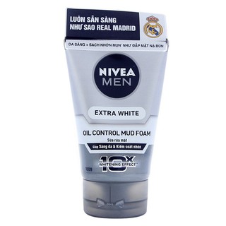 Sữa Rửa Mặt Nivea Men Bùn Khoáng Sáng Da Và Mờ Vết Thâm Mụn 100g Thái Lan