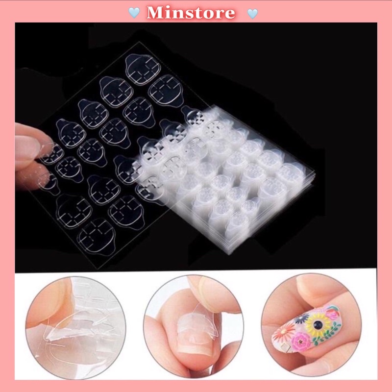 Vỉ 24 Miếng Dán Móng Tay Giả Cao Cấp Silicon Không Làm Hư Hại Móng Tiện Lợi