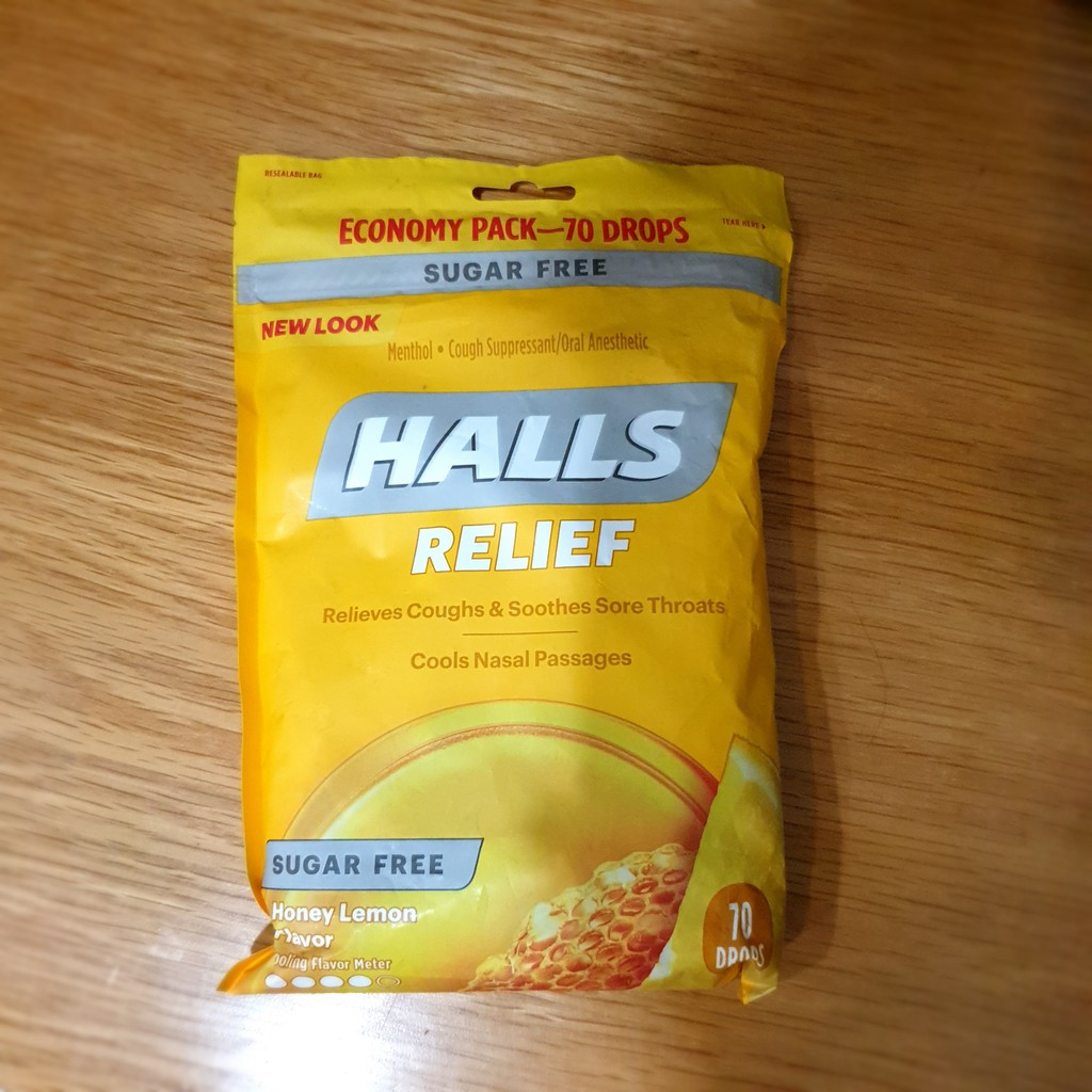Kẹo ngậm Halls không đường và có đường - Hàng Mỹ