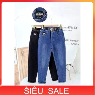 Quần bò cho bé gái 10-18 tuổi chữ SADIO, Quần jean trẻ em co giãn cực tốt khỏe khoắn thời trang