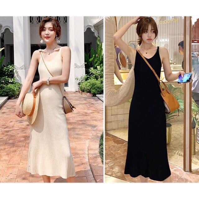 VÁY LEN TĂM ĐŨA SÁT NÁCH_Váy len thời trang công sở dễ mix đồ