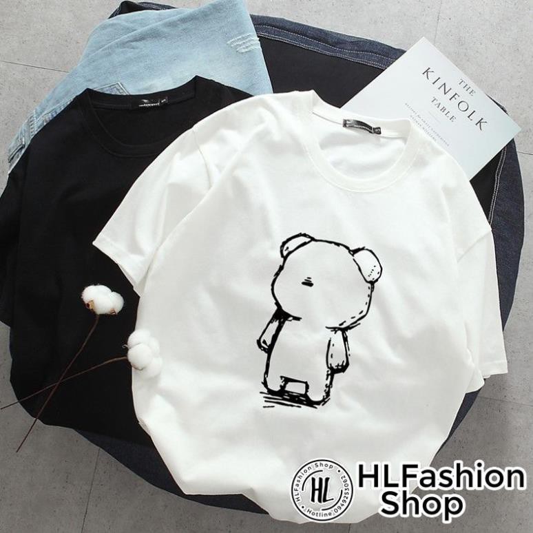Áo thun tay lỡ form rộng Gấu Teddy dễ thương, áo phông form rộng size VHLFashion