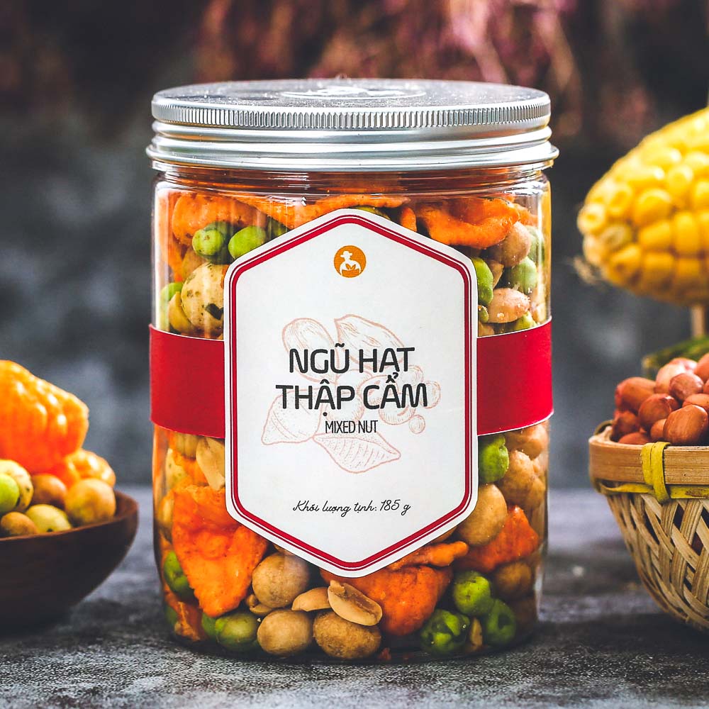 Ngũ hạt thập cẩm L'angfarm, 185g, hũ, mẫu nắp nhôm