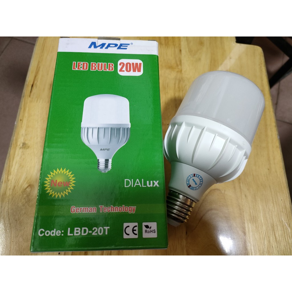 Bóng đèn LED Bulb MPE - Ánh sáng trắng - 20w, 30w, 40w cao cấp MPE ( tiêu chuẩn châu âu)