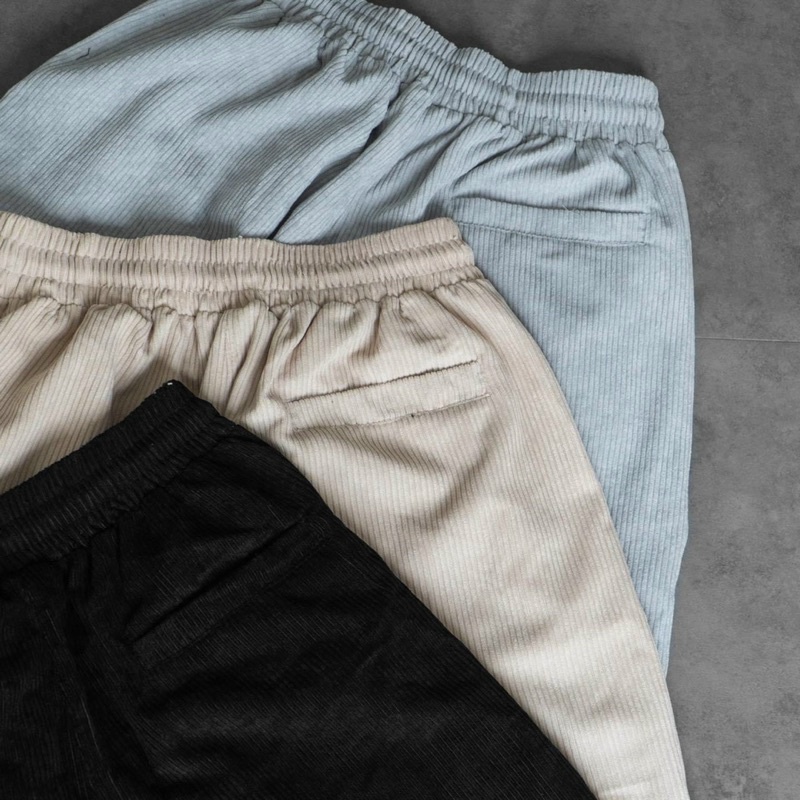 Quần short nhung thêu chữ quần đùi nam nữ unisex - Gin Store