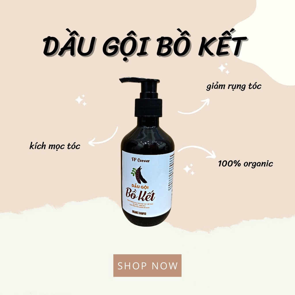 Dầu Gội Bồ Kết Thuần Chay Cô Đặc - Dầu Gội Thảo Dược - TP Corner