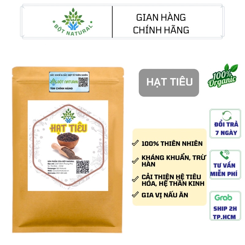 Hạt tiêu khô vụ mới 2022 - tiêu chắc, đẹp, không hạt lép | Bột Natural