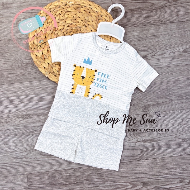 Moon Bộ Cộc Tay Trẻ Em Họa Tiết Xinh Xắn Hàng Chính Hãng
