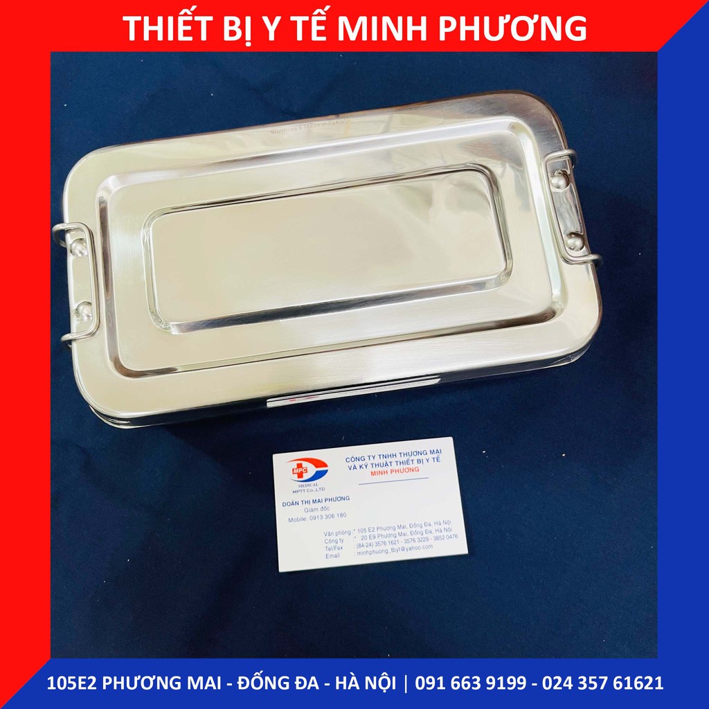 Hộp inox tiểu phẫu 20x10x5, trung phẫu 40x20x10, hộp sản 34x17x5 Pakistan